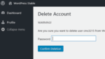 Delete a managed Wordpress site from Your account...