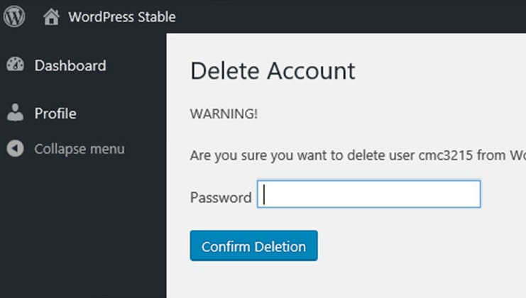 Delete a managed WordPress site from Your account