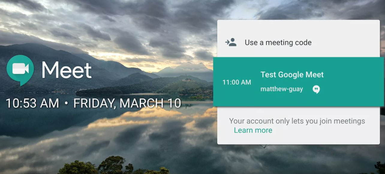 How to get the meeting code for Google Meet