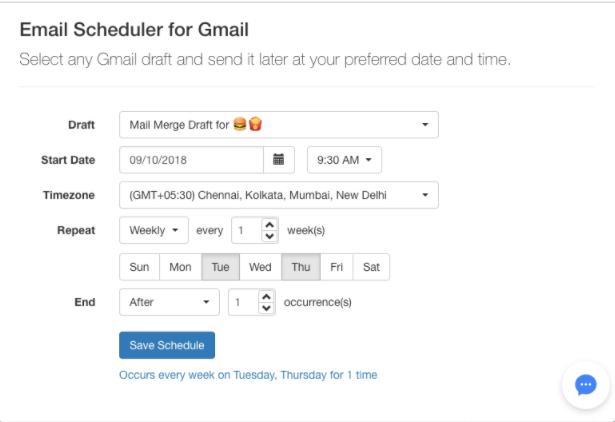 How to schedule an email in Gmail.