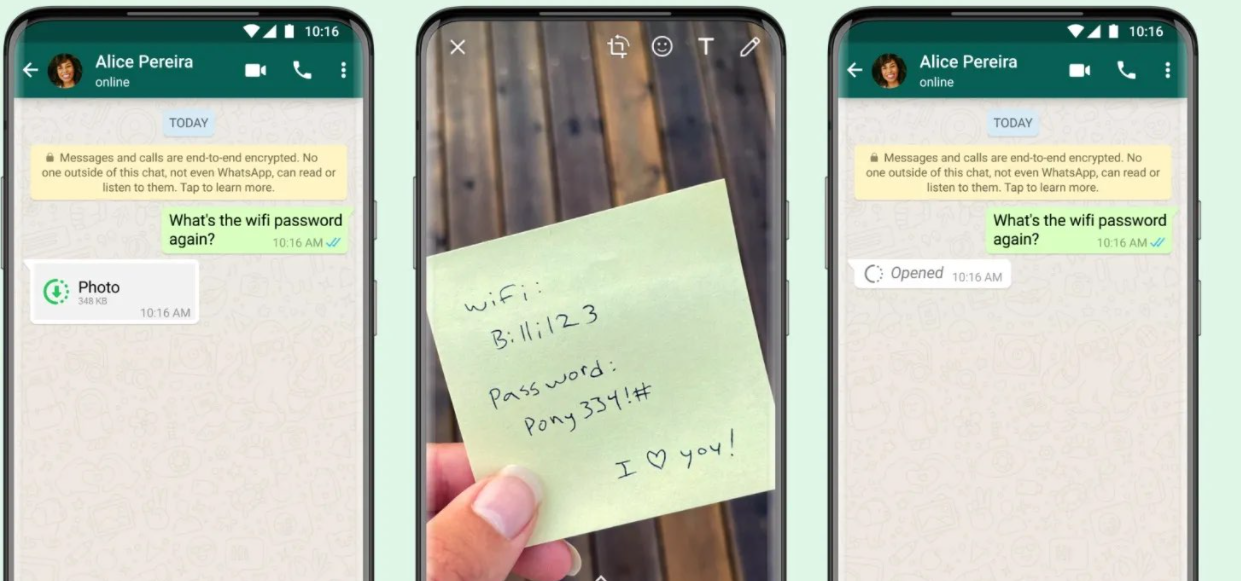 WhatsApp rolls out “view once” messages WhatsApp rolls out “view once” messages