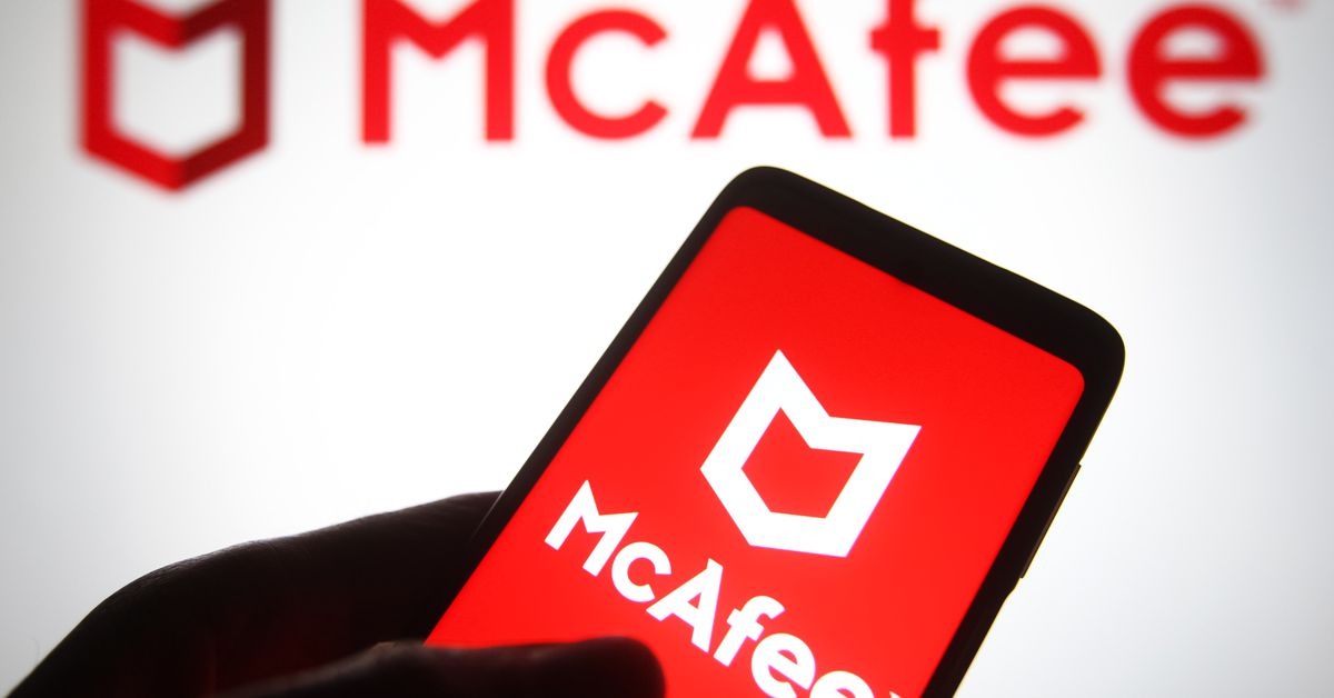“Security software company McAfee acquired for $14 billion “ “Security software company McAfee acquired for $14 billion “