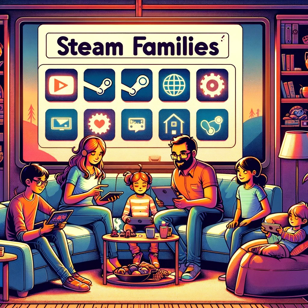 Steam Families: game sharing and safety for families